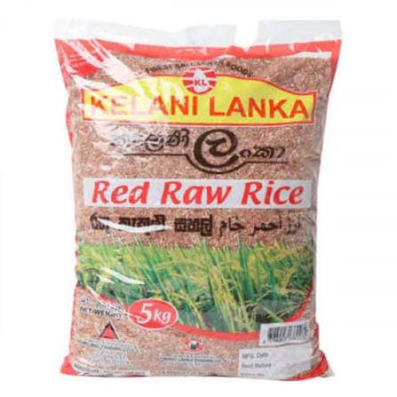 Kelani Lanka Red Raw Rice - 5 kg (Unpolished)