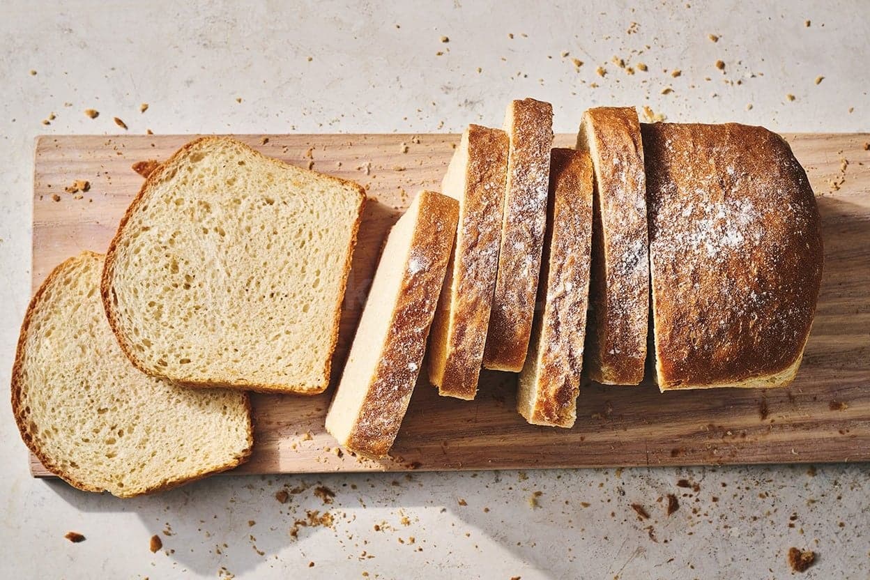 Sliced loaf of bread