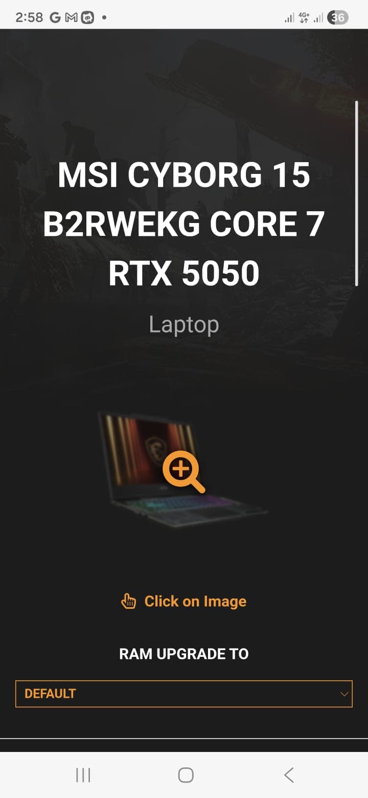 MSI Cyborg 15 — Core i7, RTX 5050 Gaming Laptop (Used, Good)